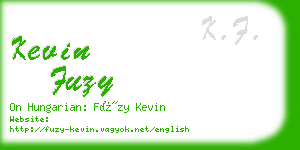 kevin fuzy business card